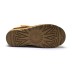 Женские мини угги Ugg Mini Bailey Graphic Logo Suede Chestnut