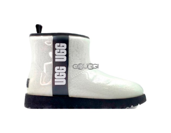 Женские прозрачные мини угги Classic Clear Mini Natural White