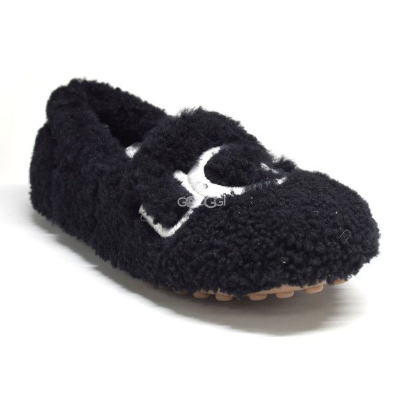 Женские мокасины UGG Hailey Fluff Loafer Black