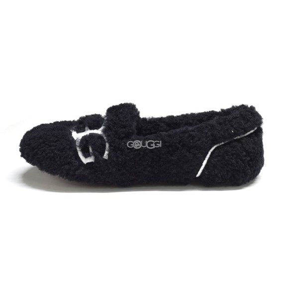 Женские мокасины UGG Hailey Fluff Loafer Black