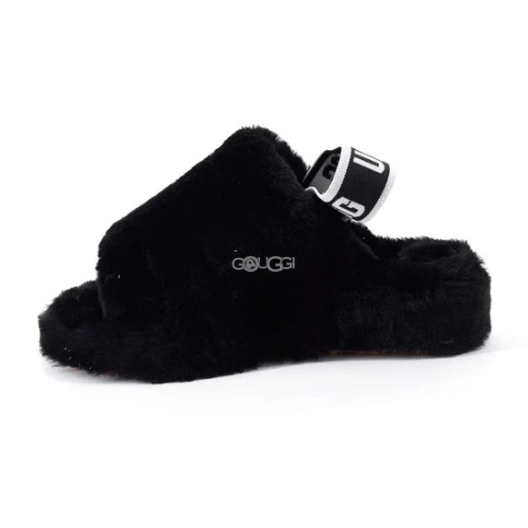 Женские сандалии Ugg Fluff Yeah Slide Black