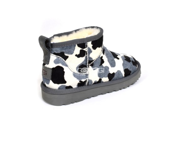 Женские ультра мини угги Ultra Mini Cow Print Grey