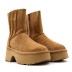 Женские угги на платформе Ugg Classic Twin Seam New Heights Chestnut