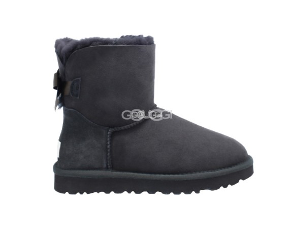 Женские мини угги с бантиками Mini Bailey Bow Chocolate