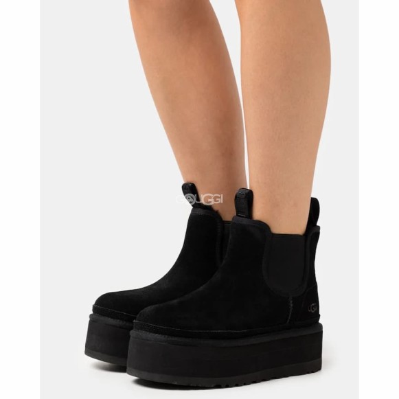 Женские ботинки на платформе UGG Neumel Platform Chelsea Black