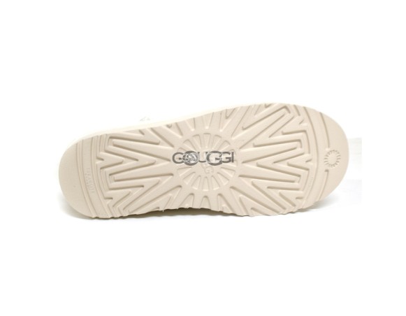 Женские кожаные ультра мини угги Ultra mini Leather White