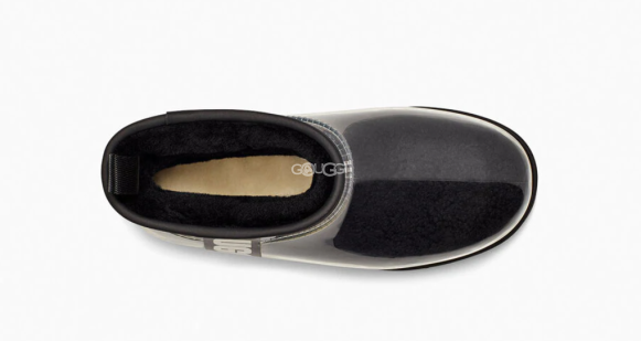 Женские прозрачные мини угги Classic Clear Mini Black