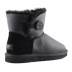 Женские мини угги с пуговицей Mini Bailey Button Metallic Black