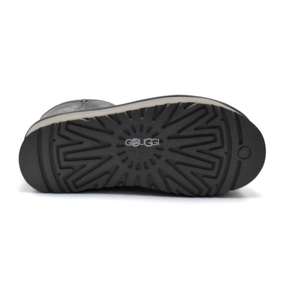 Женские мини угги на платформе Ugg Classic Mini Platform Grey