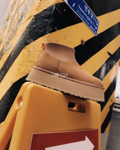 Женские мини угги на платформе Ugg Classic Mini Dipper Chestnut