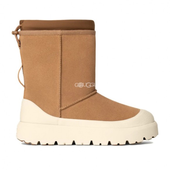Женские короткие угги с галошами Classic Short Weather Hybrid - Chestnut / Whitecap