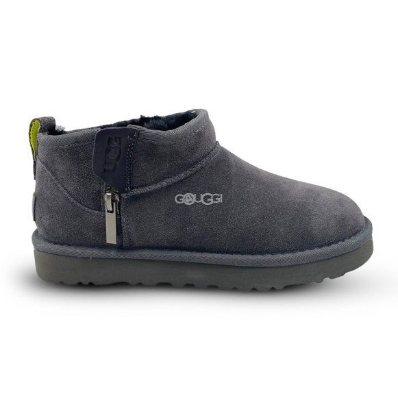 Женские ультра короткие угги на молнии Ugg Women's Ultra Mini Grey Zip
