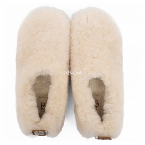 Женские слипоны Ugg Hailey Fluff Slippers Natural